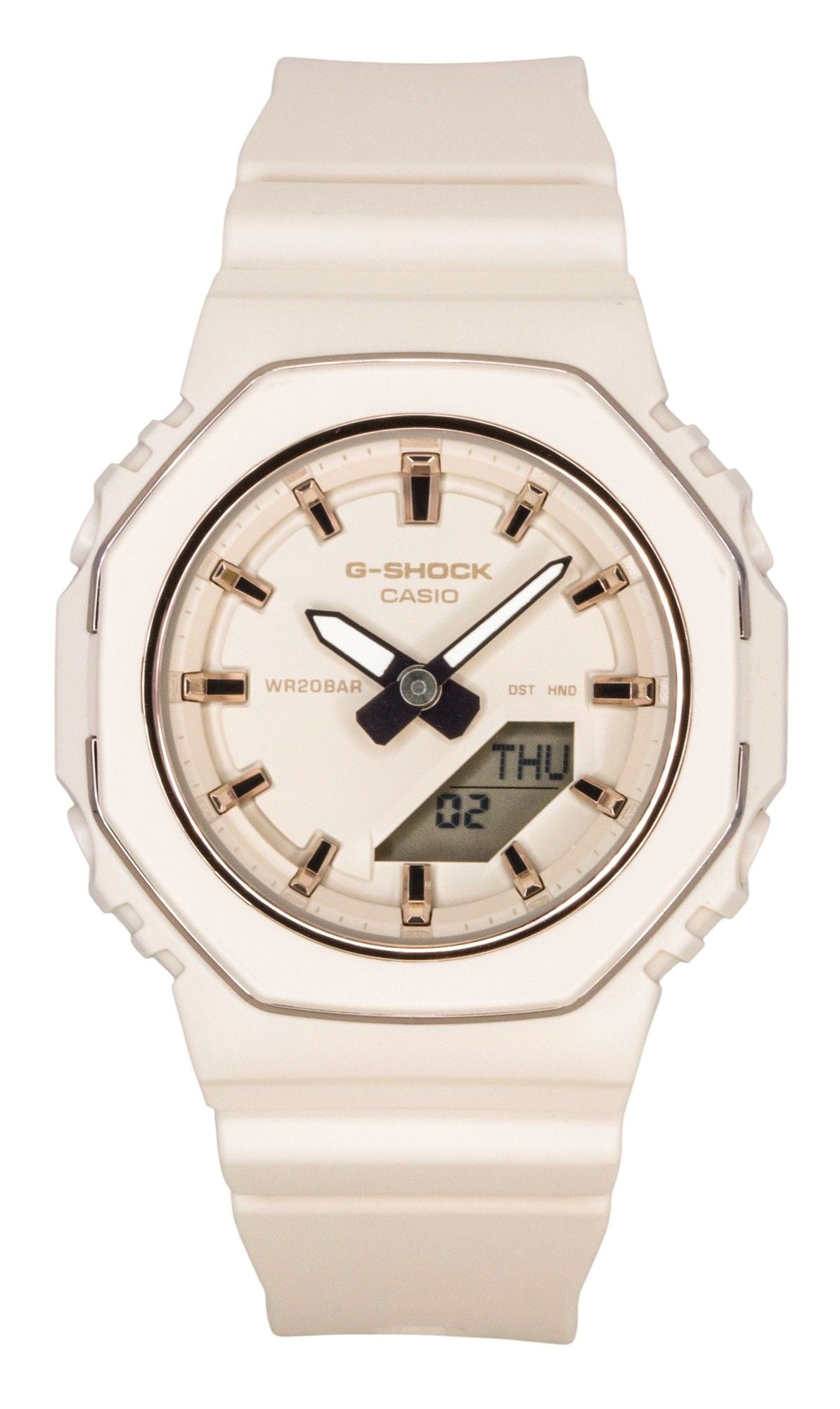 Casio G-Shock Analog Digital Bio-Based Resin Strap Beige Dial Quartz GMA-P2110-4A 200M Women's Watch