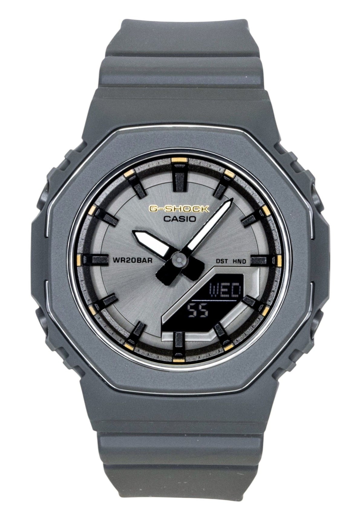 Casio G-Shock Analog Digital Bio-Based Resin Strap Grey Dial Quartz GMA-P2126W-8A 200M Women's Watch