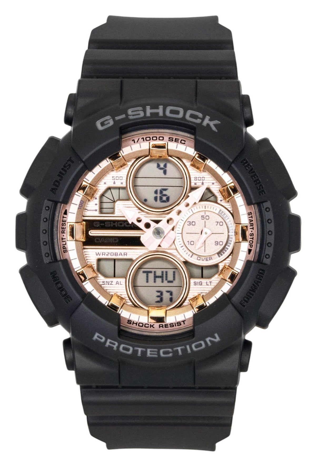 Casio G-Shock Analog Digital Bio-Based Resin Rose Gold Dial Quartz GMA-S140PG-1A 200M Women's Watch