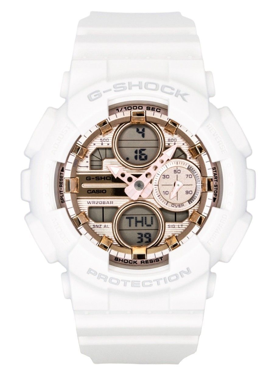 Casio G-Shock Analog Digital Bio-Based Resin Rose Gold Dial Quartz GMA-S140PG-7A 200M Women's Watch