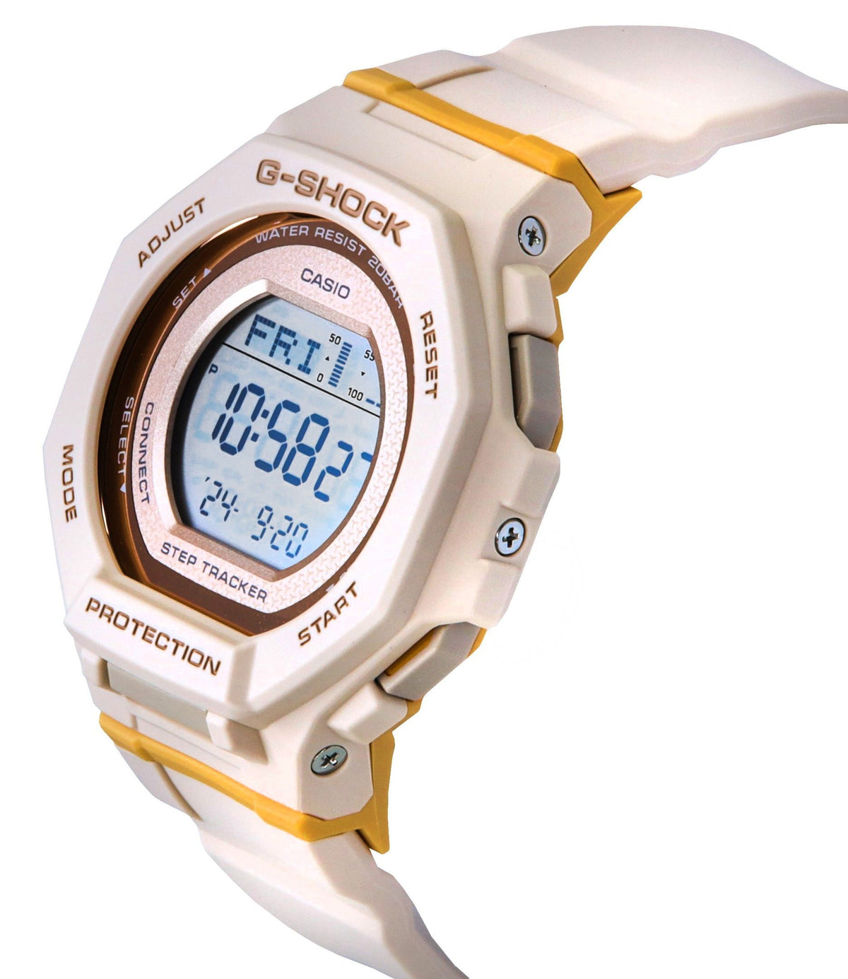 Casio G-Shock G-Squad Digital Smartphone Link Pale Pink Bio-Based Resin Quartz GMD-B300-4 200M Women's Watch