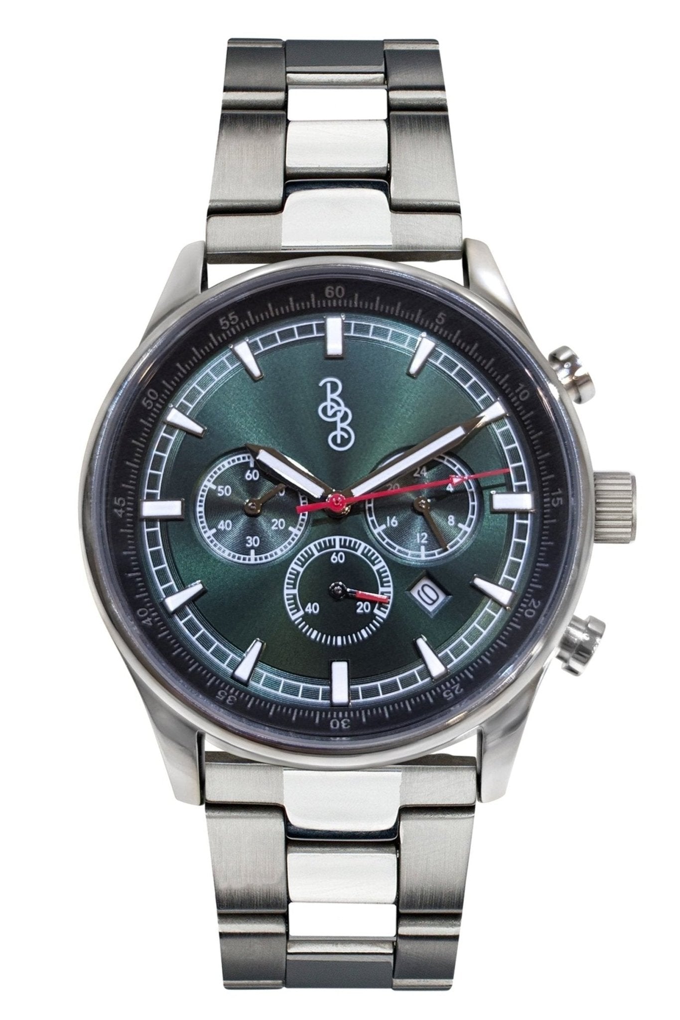 Green Sport Chronograph Watch With Green Silicone Strap - Veloce - The App For Watch Collectors