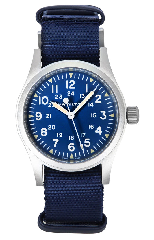 Hamilton Khaki Field Textile Strap Blue Dial Automatic H69439940 Men's Watch