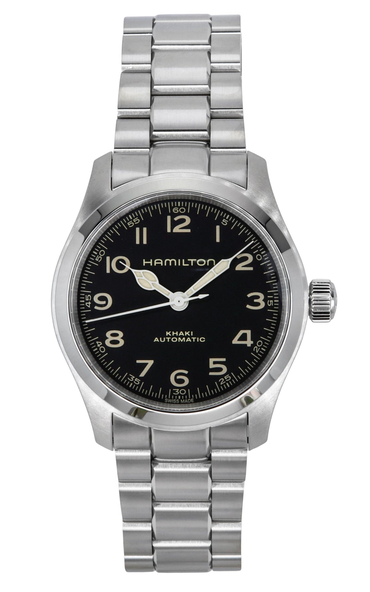 Hamilton Khaki Field Murph Stainless Steel Black Dial Automatic H70405130 100M Men's Watch