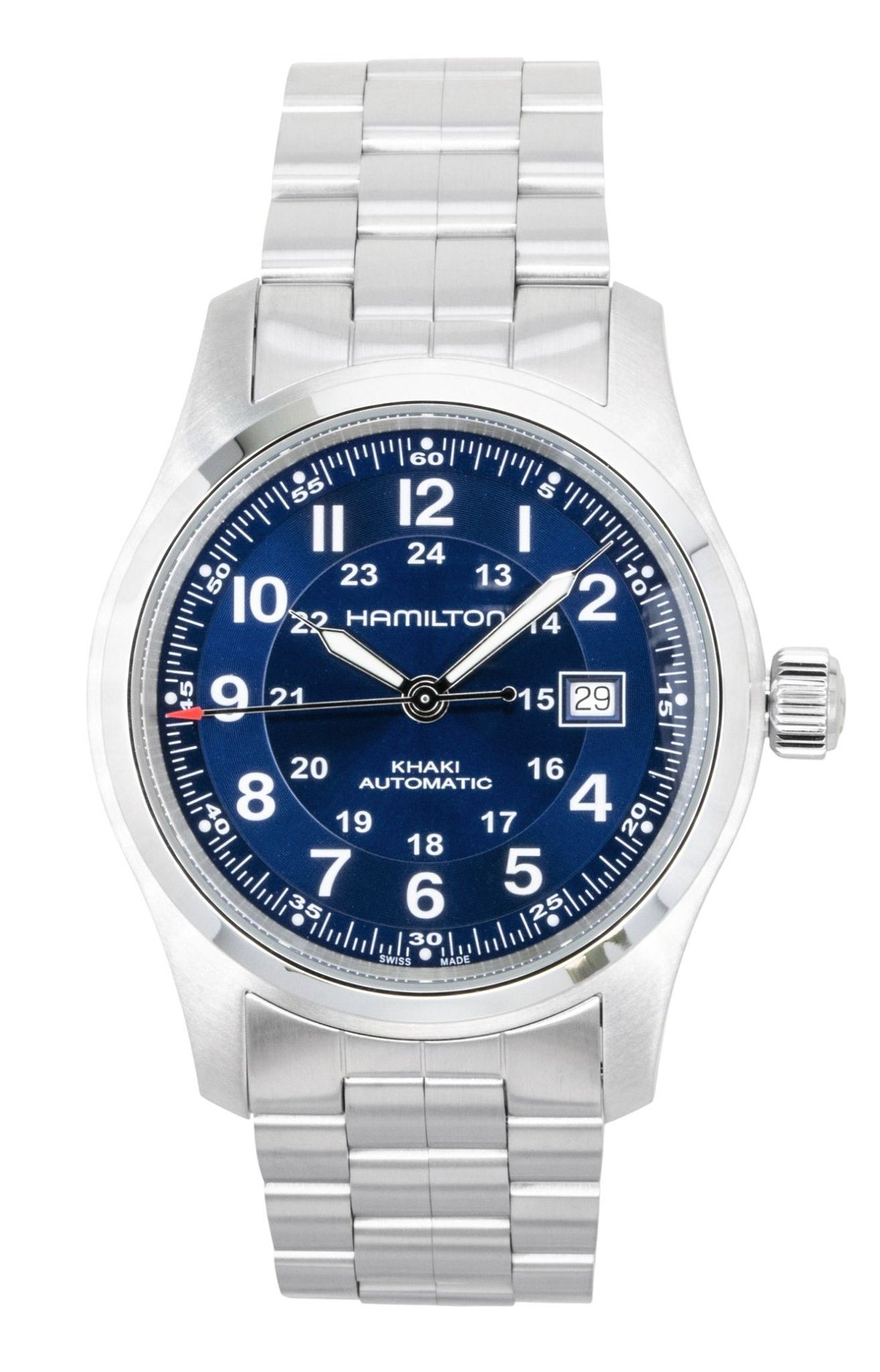 Hamilton Khaki Stainless Steel Blue Dial Automatic H70605140 100M Men's Watch