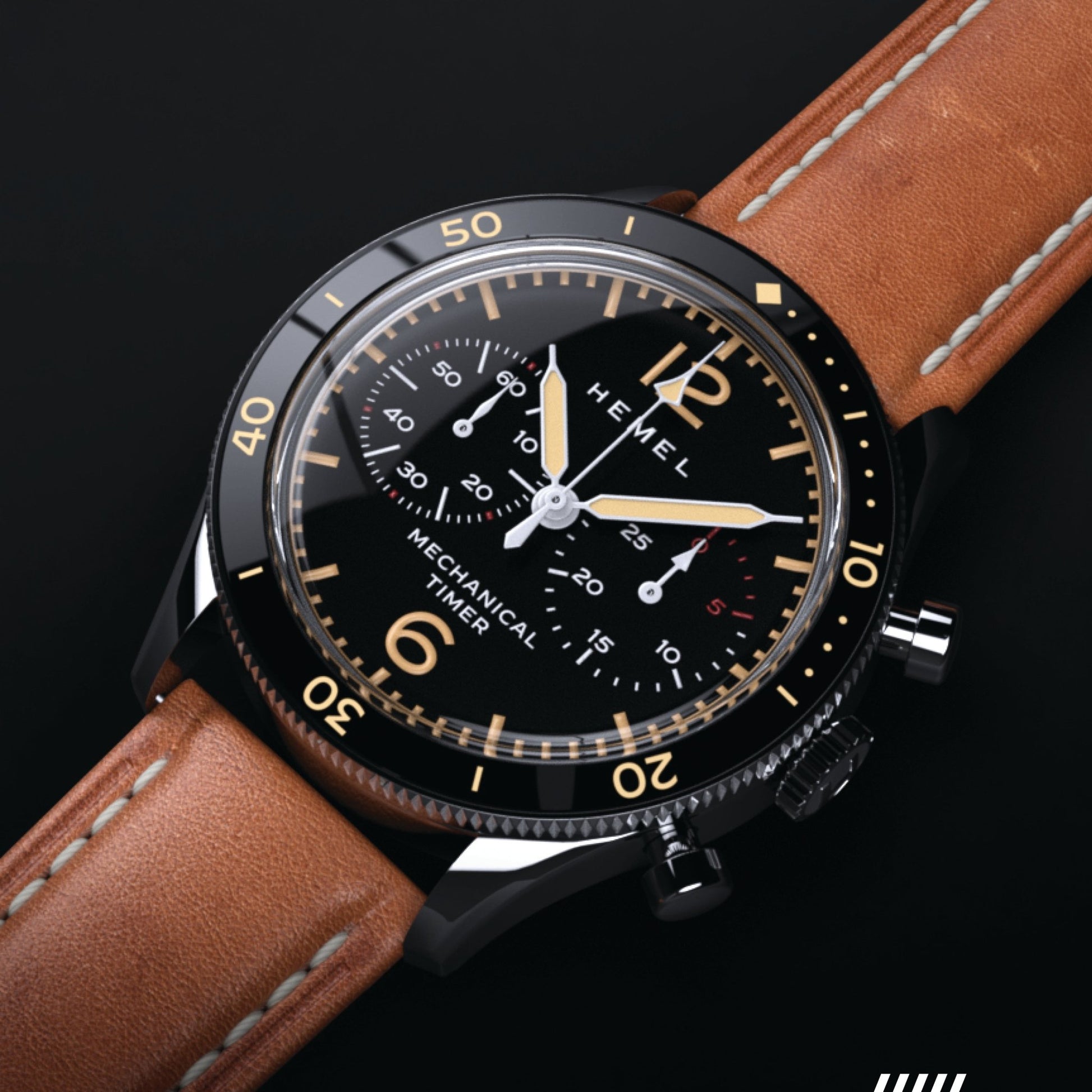 Hemel Air Defense Manual Winding Chronograph Watch - Veloce - The App For Watch Collectors