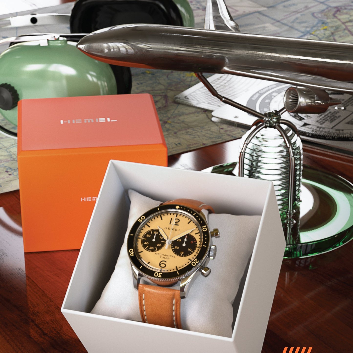 Hemel Air Defense Manual Winding Chronograph Watch - Veloce - The App For Watch Collectors