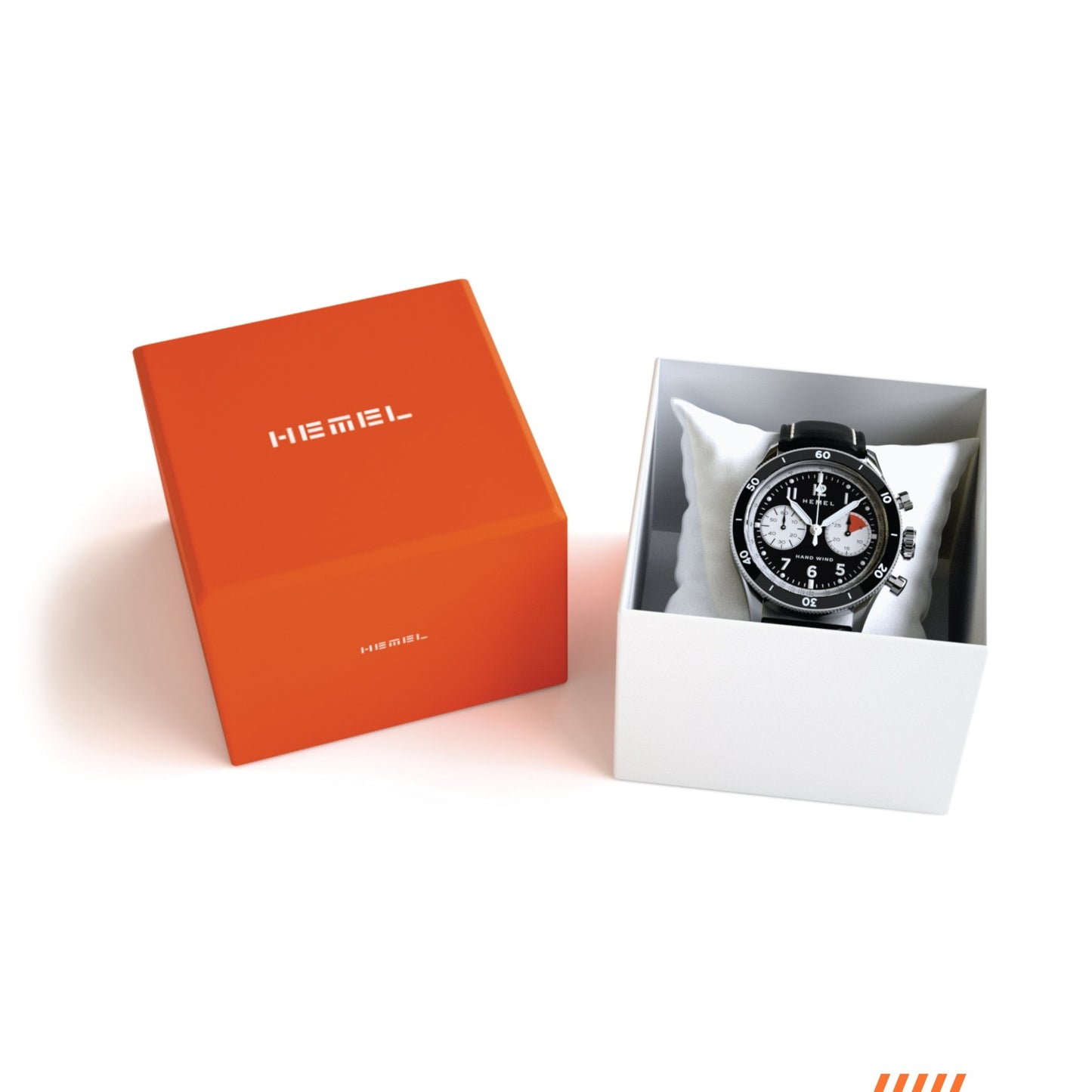 Hemel Airstream Chronograph Tachymeter Black Leather Strap - Veloce - The App For Watch Collectors