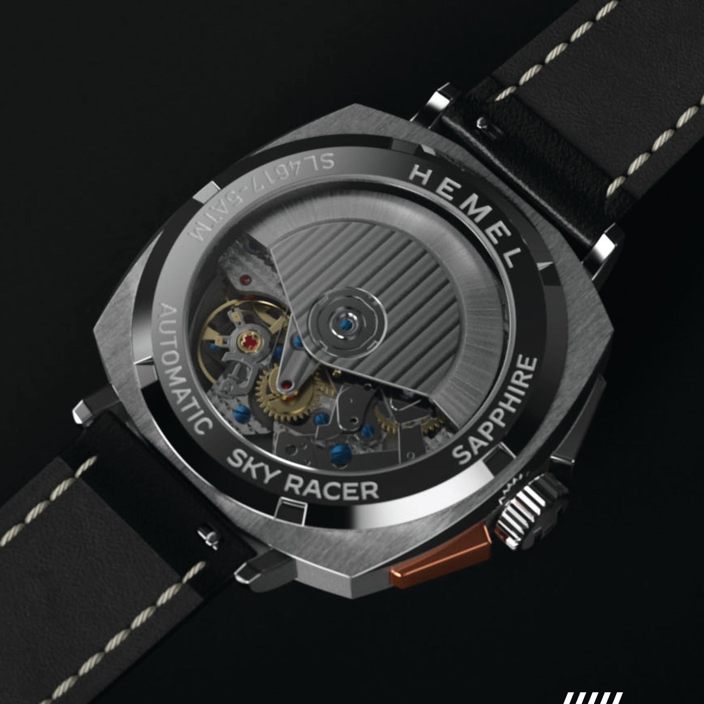 Sky Racer Automatic Watch Panda Dial Cushion Case Timepiece - Veloce - The App For Watch Collectors