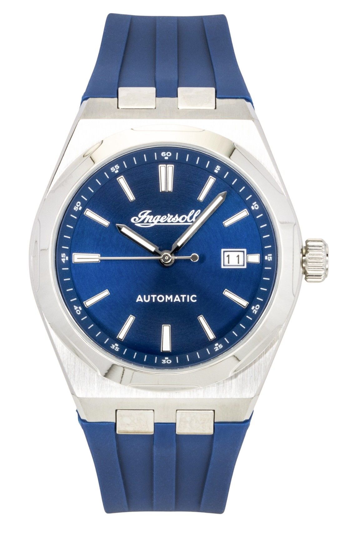 Ingersoll The Rider Polyurethane Strap Blue Dial Automatic I16802 Men's Watch