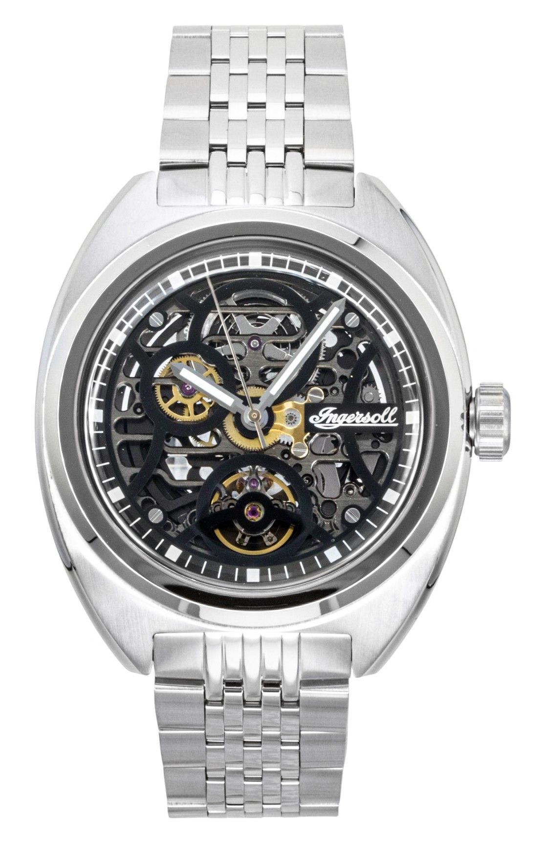 Ingersoll The Wrangler Stainless Steel Black Skeleton Dial Automatic I16901 Men's Watch
