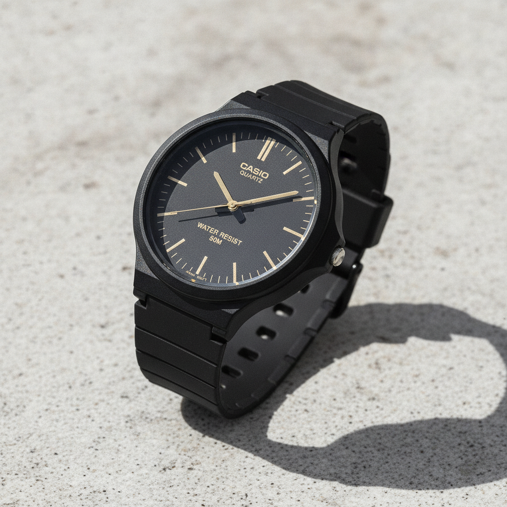 Casio Standard Analog Resin Strap Black Dial Quartz MW-240-1E2V Men's Watch