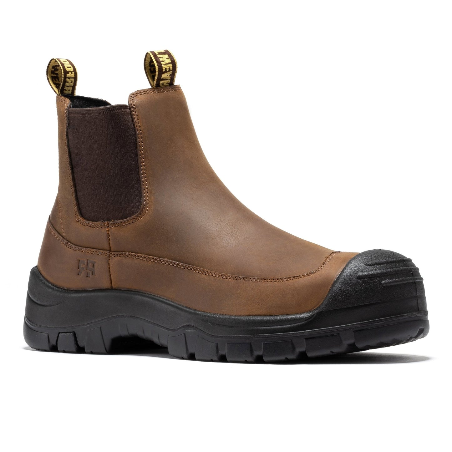 ROCKROOSTER Woodland Brown 6 inch Composite Toe Pull - on Leather Work Boots AK664 - Veloce - The App For Watch Collectors