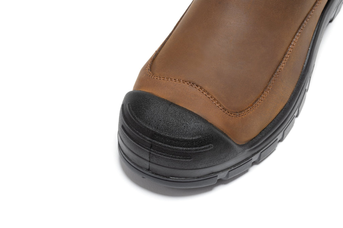 ROCKROOSTER Woodland Brown 6 inch Composite Toe Pull - on Leather Work Boots AK664 - Veloce - The App For Watch Collectors
