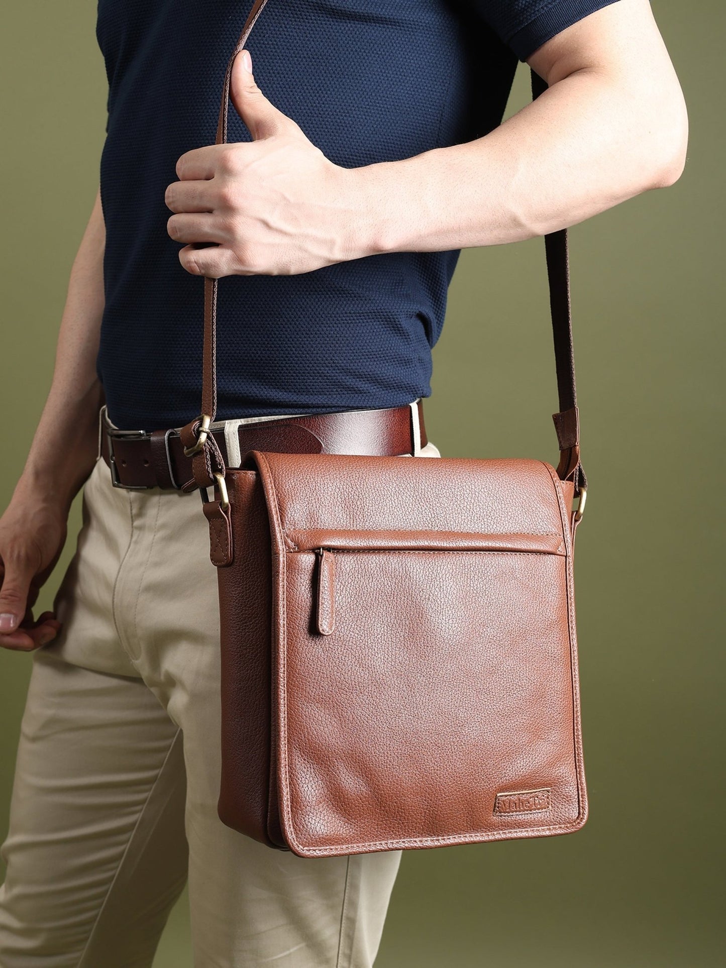 Leather Crossbody Bag for Travel Work - Veloce - The App For Watch Collectors