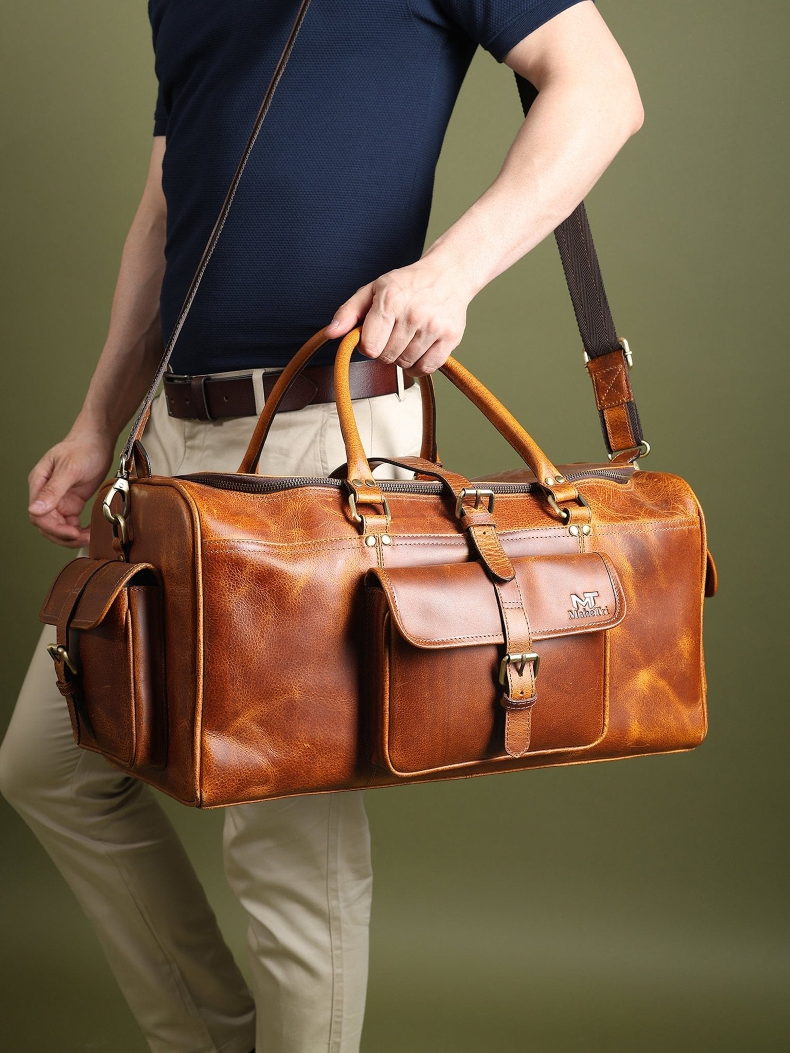 Berlin Leather Weekender Duffle Bag - Veloce - The App For Watch Collectors