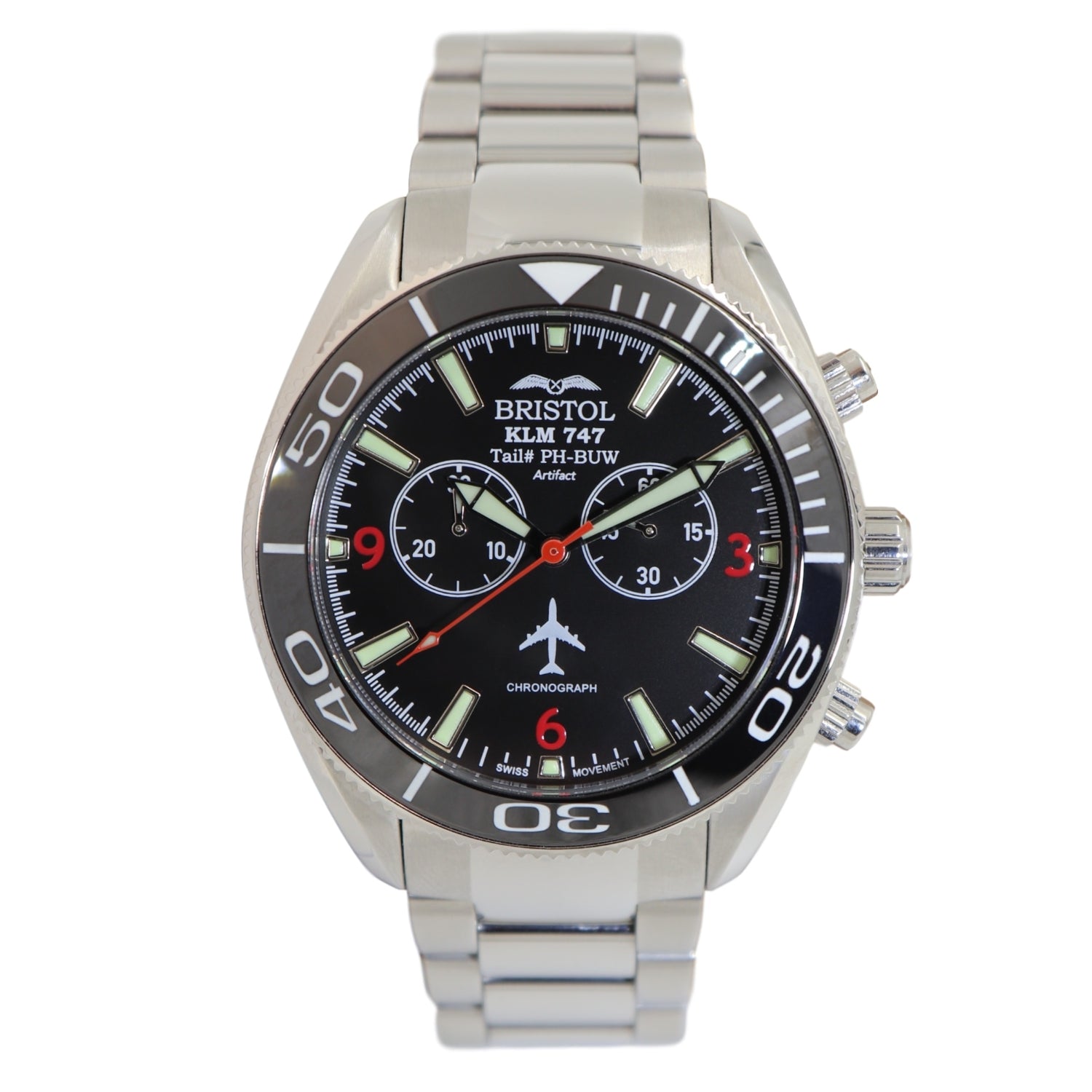 747 Tribute Stainless Steel Watch With Black Dial Artifact - Veloce - The App For Watch Collectors