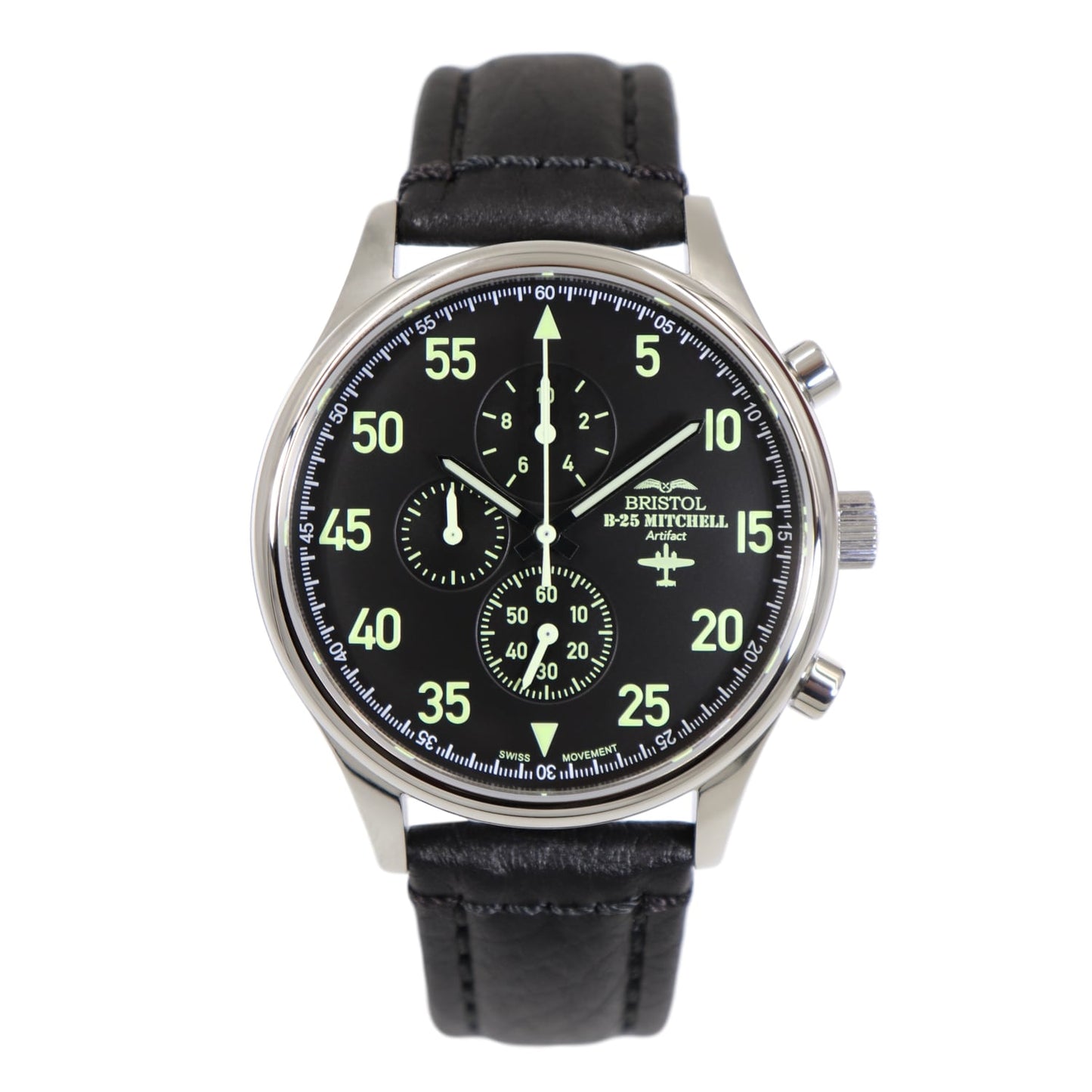 B 25 Mitchell Tribute Chronograph Stainless Steel Leather - Veloce - The App For Watch Collectors