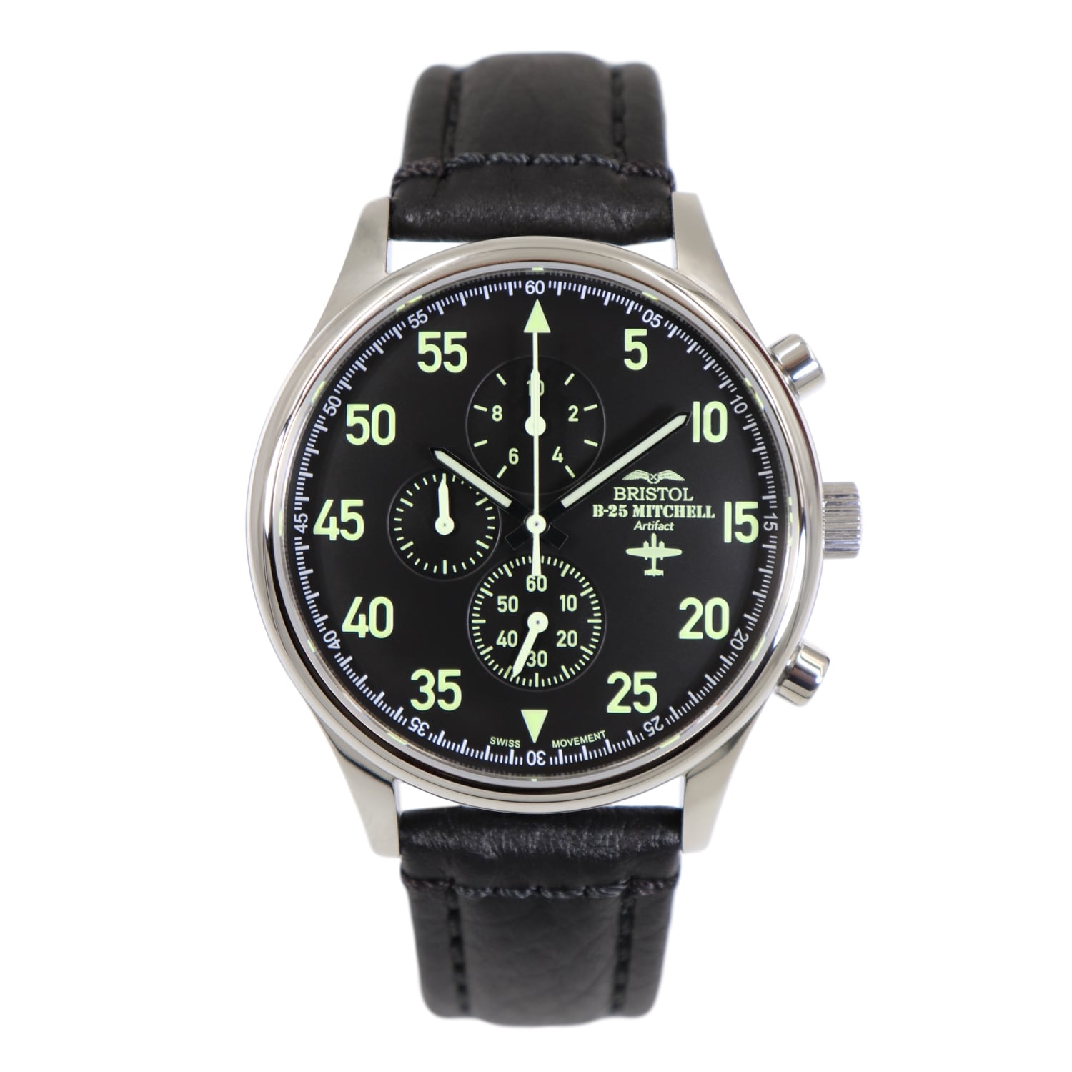 B 25 Mitchell Tribute Chronograph Stainless Steel Leather - Veloce - The App For Watch Collectors