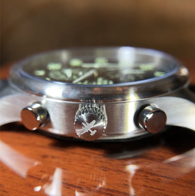 B25 Mitchell Tribute StainlessSteel Black Dial Leather Band - Veloce - The App For Watch Collectors