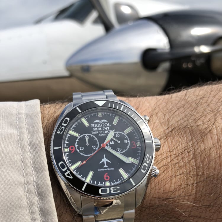 747 Tribute Stainless Steel Watch With Black Dial Artifact - Veloce - The App For Watch Collectors