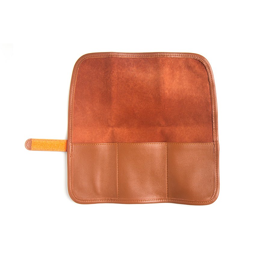 Lightweight Orange Watch Travel Roll Velcro Closure - Veloce - The App For Watch Collectors