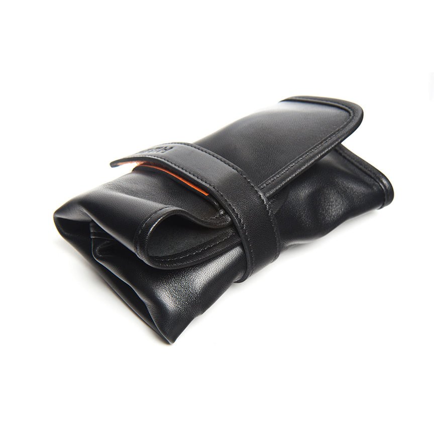 Lightweight Orange Watch Travel Roll Velcro Closure - Veloce - The App For Watch Collectors