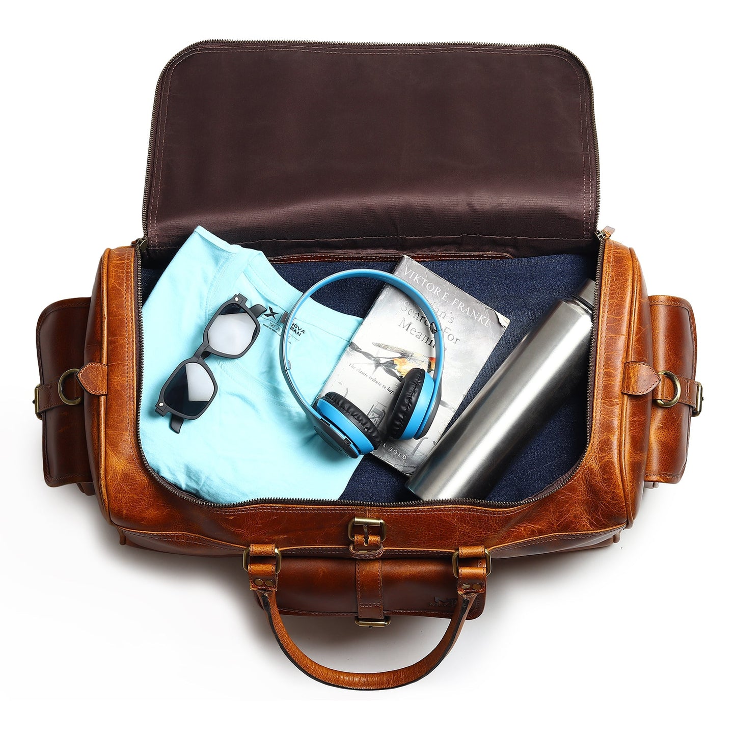 Berlin Leather Weekender Duffle Bag - Veloce - The App For Watch Collectors