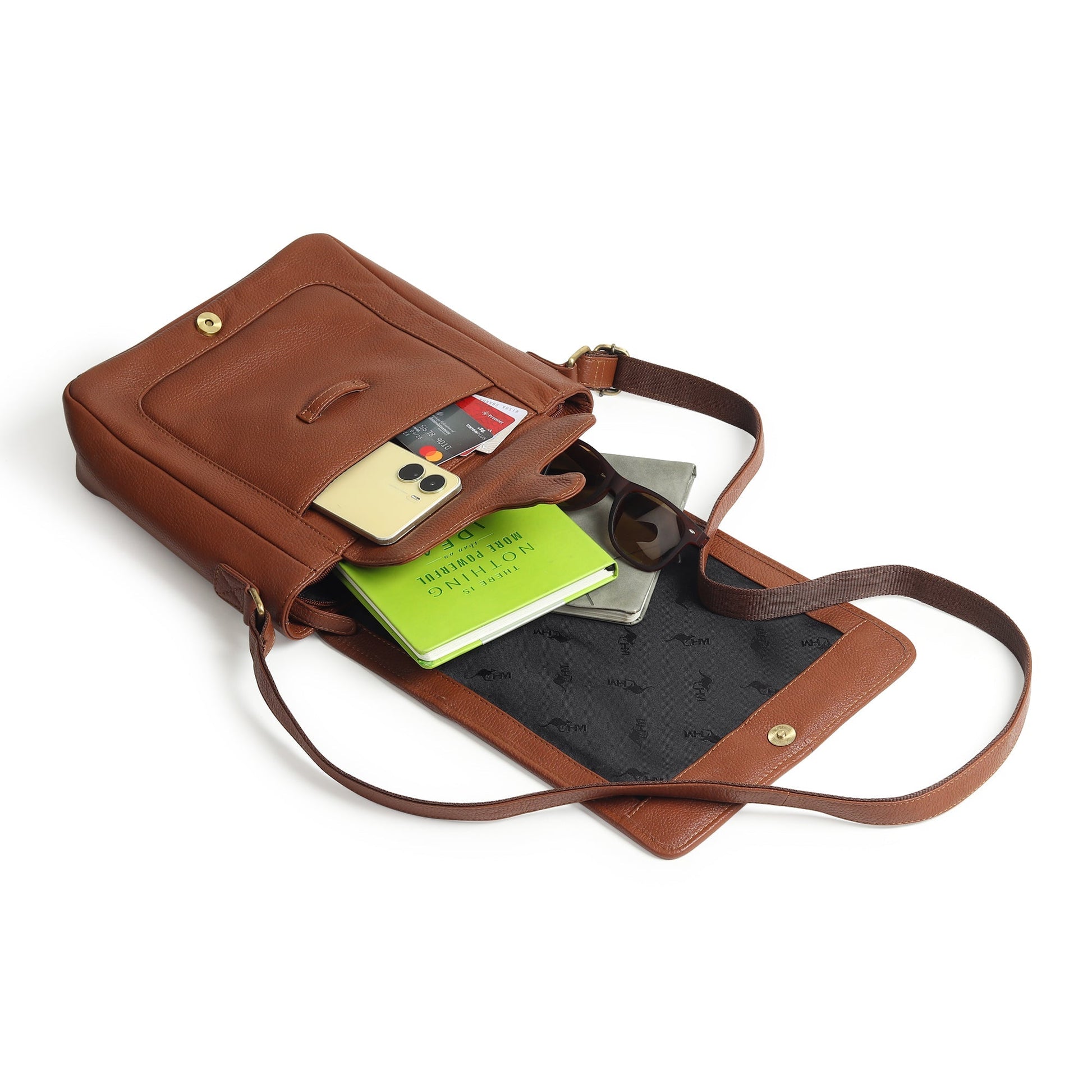 Leather Crossbody Bag for Travel Work - Veloce - The App For Watch Collectors