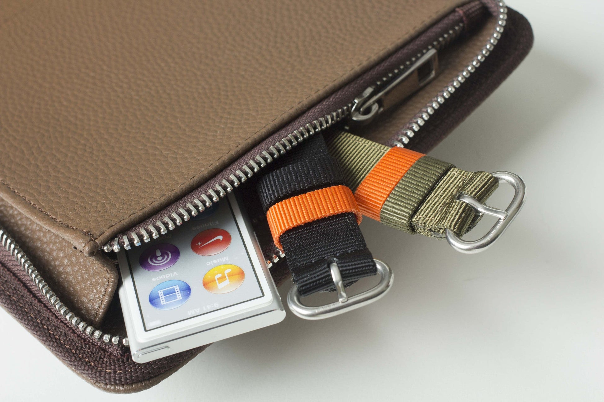 Travel Folio Vegan Leather Cognac Watch Case Holds Three - Veloce - The App For Watch Collectors