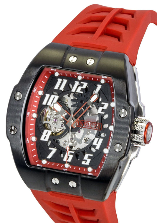 Invicta S1 Rally Silicone Strap Black Skeleton Dial Automatic 44891 Men's Watch