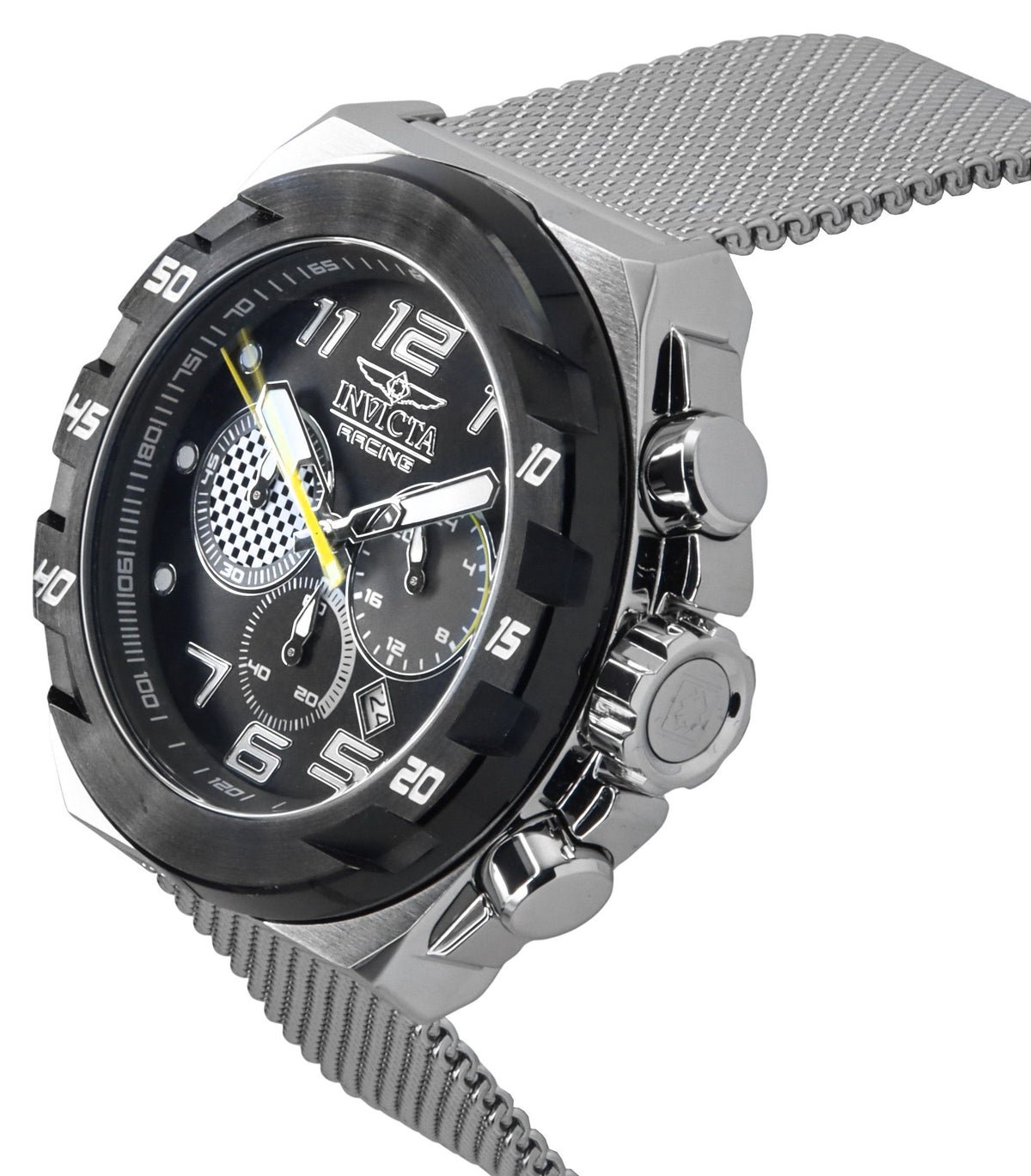Invicta Racing Chronograph GMT Stainless Steel Grey Dial Quartz 47203 Men's Watch
