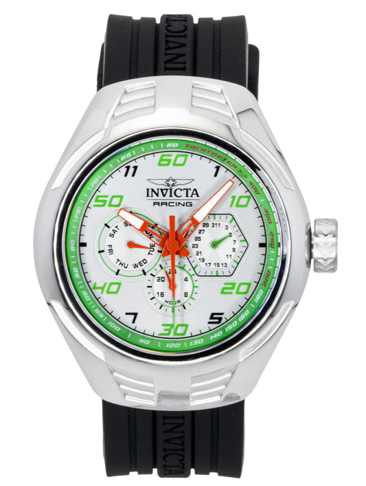 Invicta Racing Silicone Strap Silver Dial Quartz 47726 Men's Watch