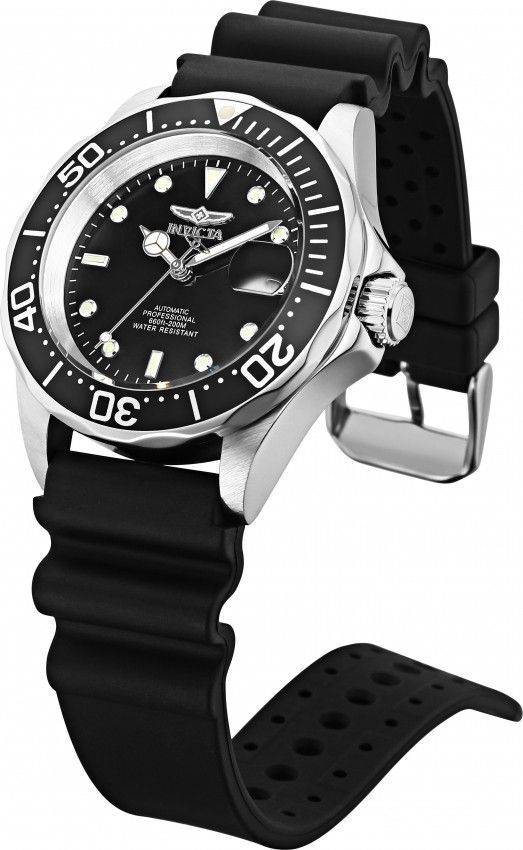 Invicta Pro Diver 200M Automatic Black Rubber 9110 Men's Watch