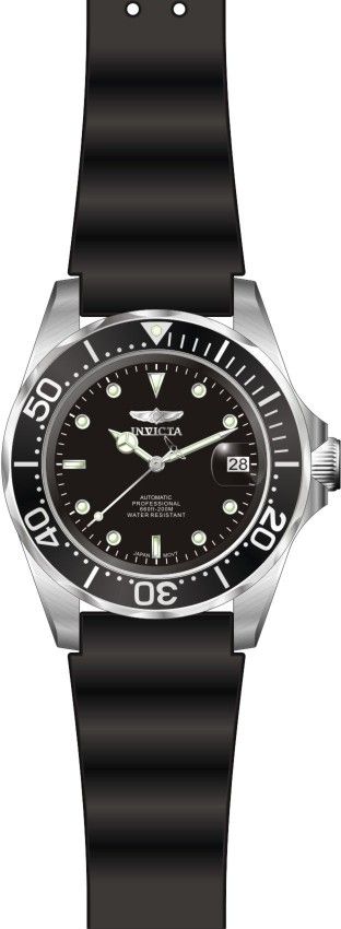 Invicta Pro Diver 200M Automatic Black Rubber 9110 Men's Watch