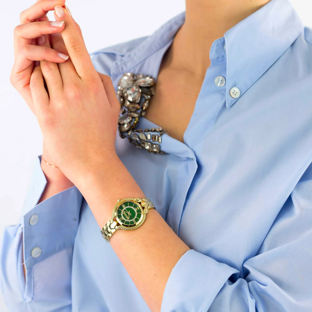 Just Cavalli Cerimonioso Yellow Gold Green