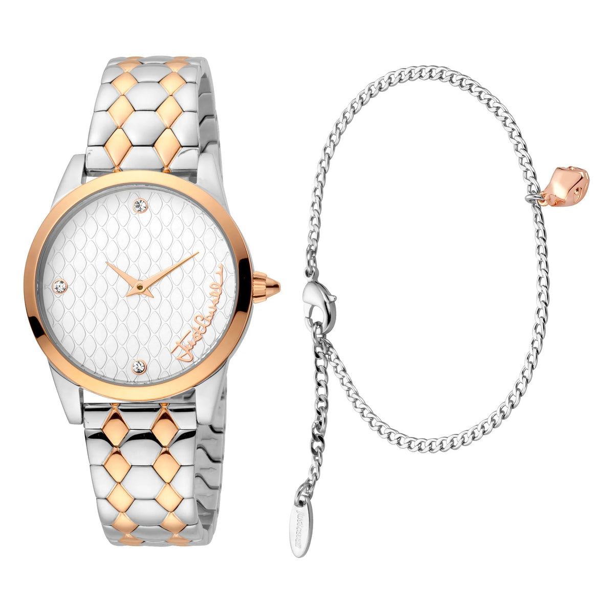 Just Cavalli SET Steel Yellow Gold TwoTone Zircons