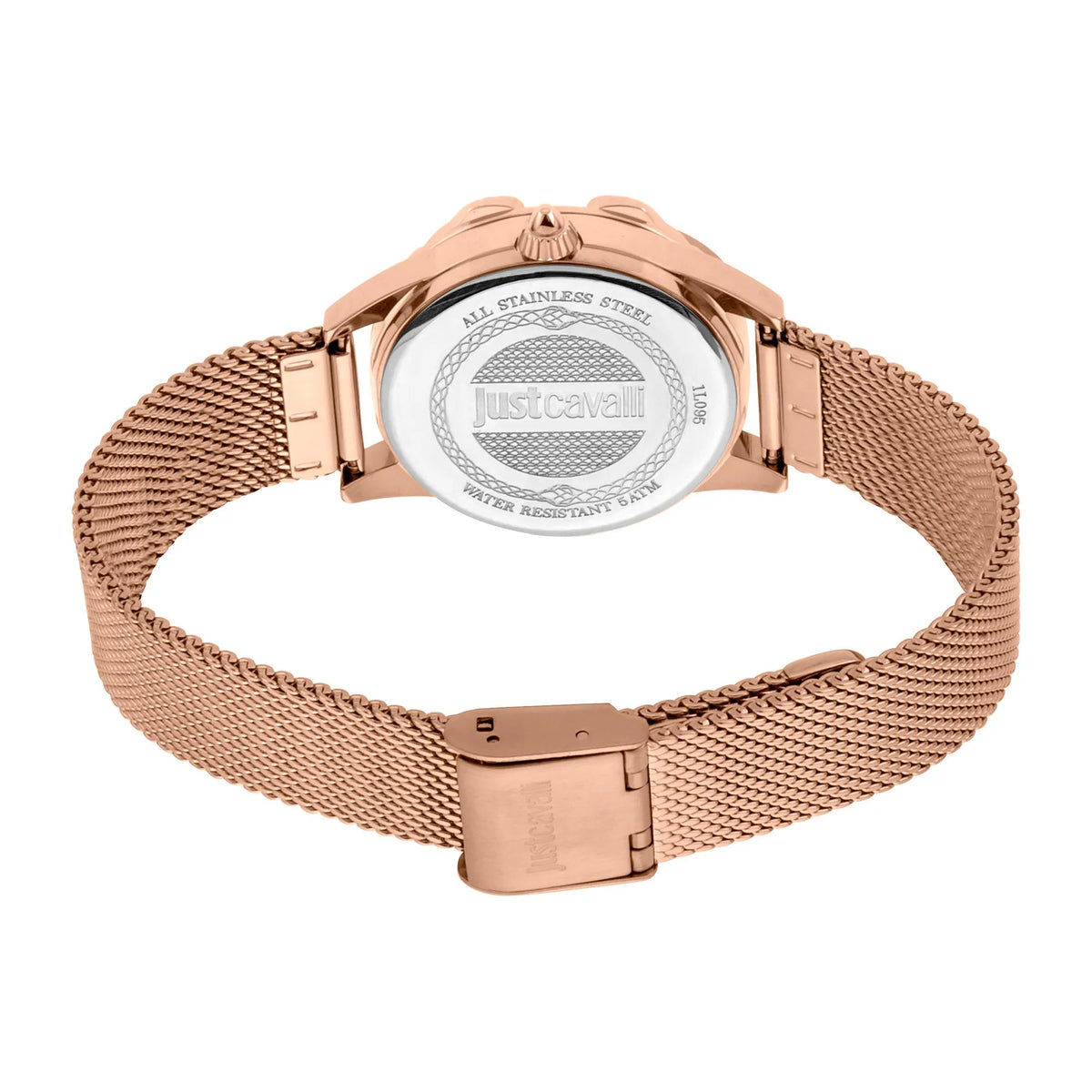 Just Cavalli JC Giro Steel Rose Gold Black Serpente Zircons