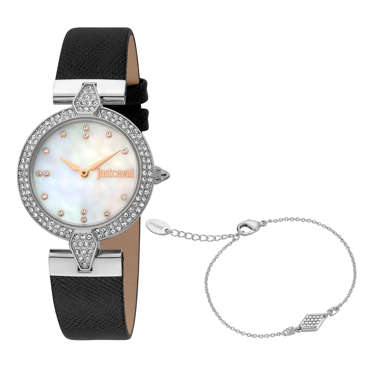 Just Cavalli Nobile Glam Leather Black
