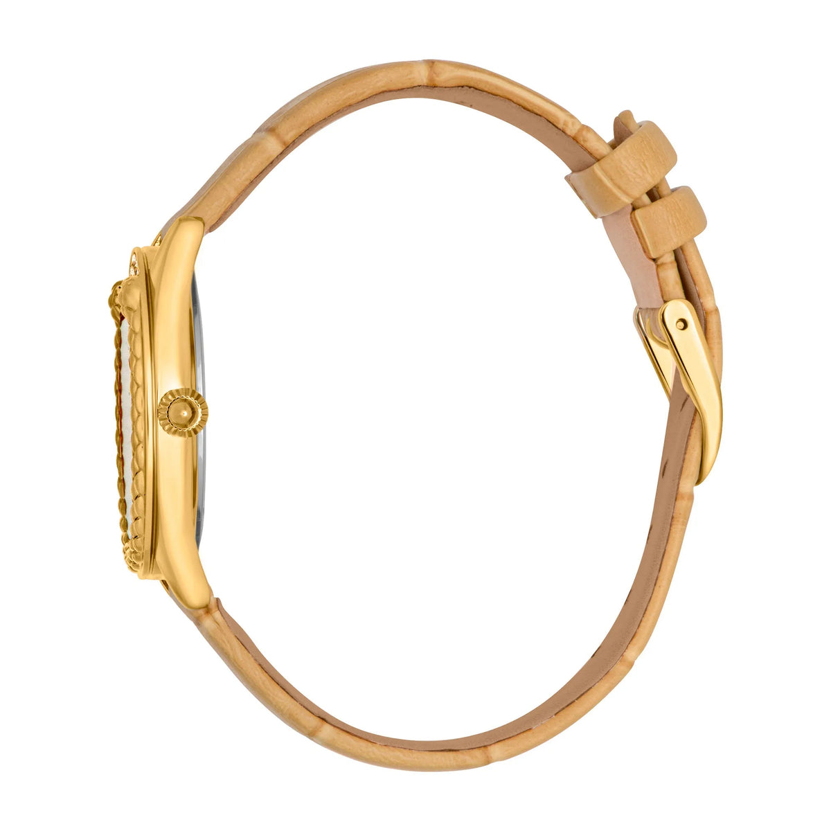 Just Cavalli Prestigio Leather Beige Gold