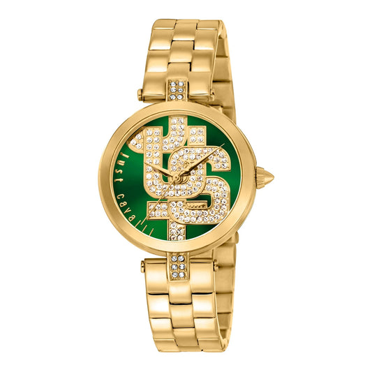 Just Cavalli Maiuscola Yellow Gold Green