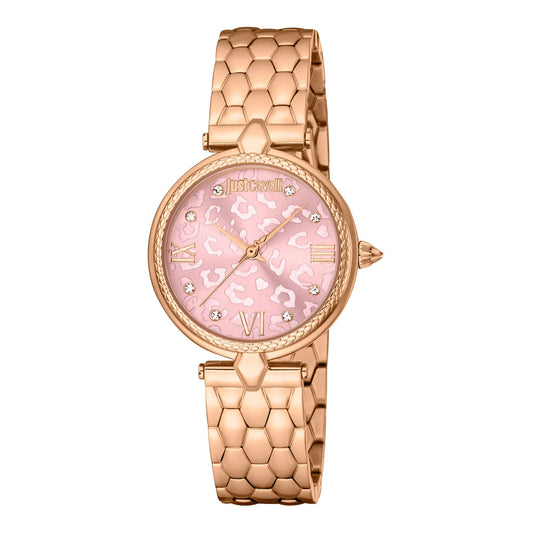 Just Cavalli Donna Leopardo Rose Gold Pink