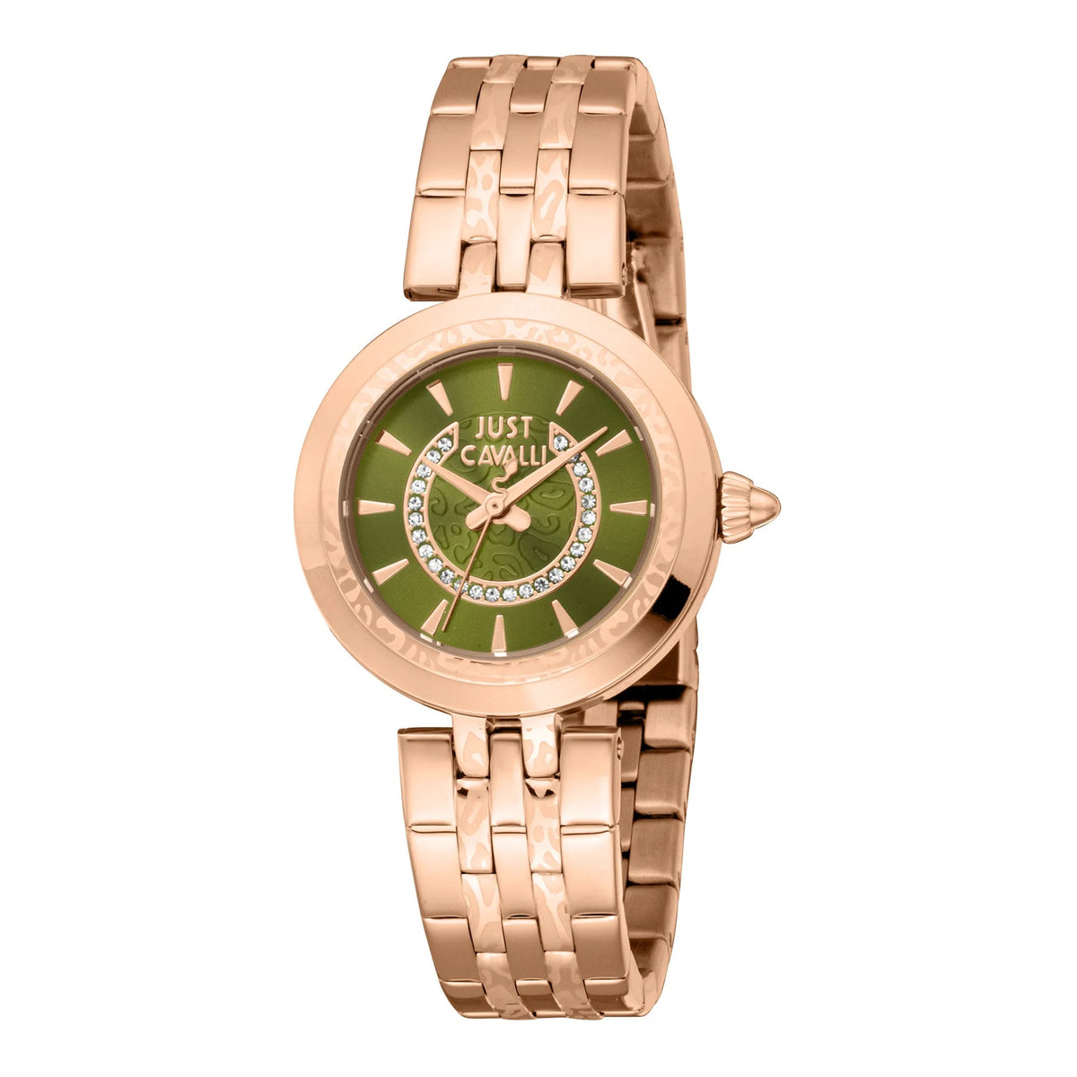 Just Cavalli Preziosa Rose Gold Olive Green