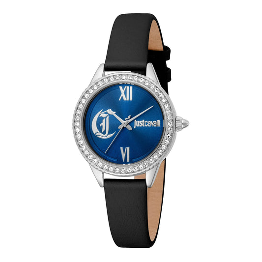 Just Cavalli Forward Leather Black Blue