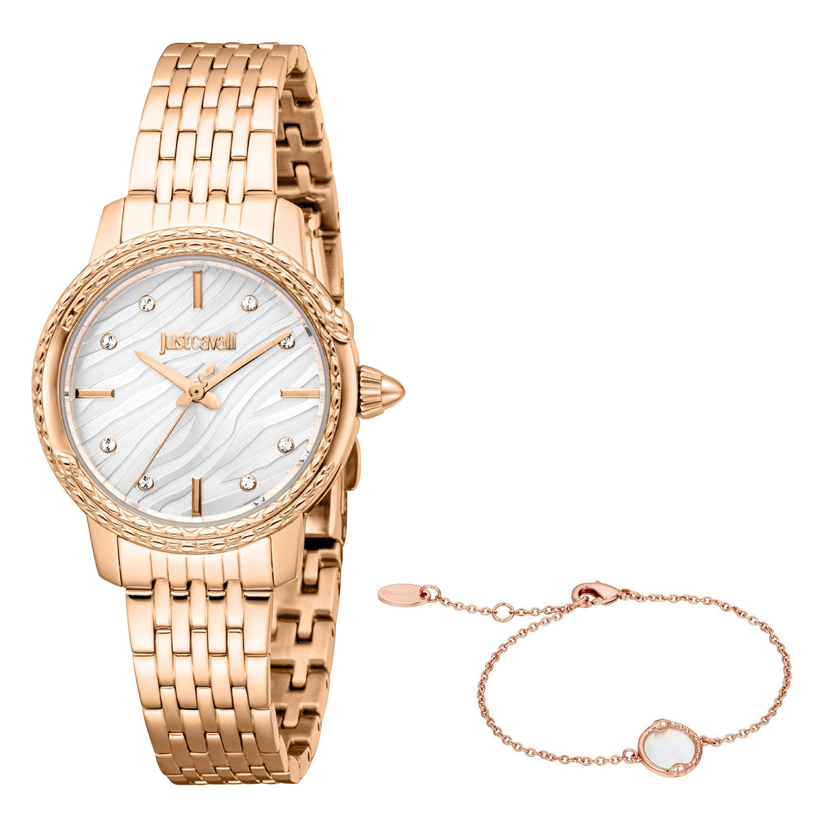 Just Cavalli Euforia Snake Rose Gold Silver