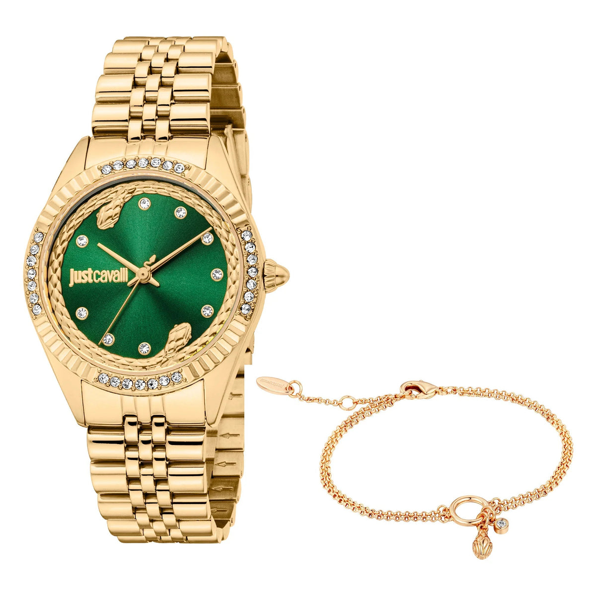 Just Cavalli Vittoria Glam Yellow Gold Green