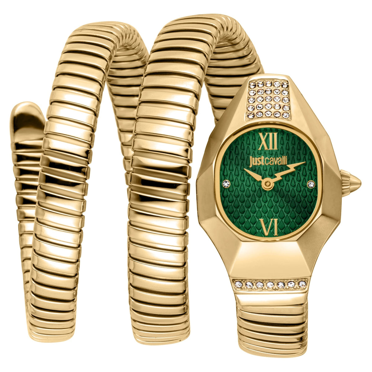 Just Cavalli Lunara Yellow Gold Green