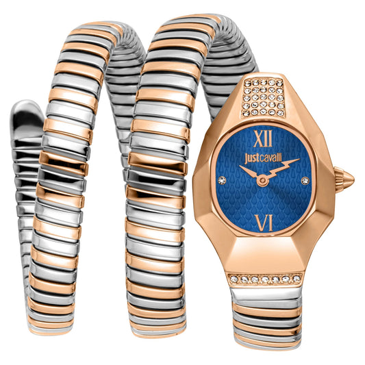Just Cavalli Lunara Silver Rose Gold Blue