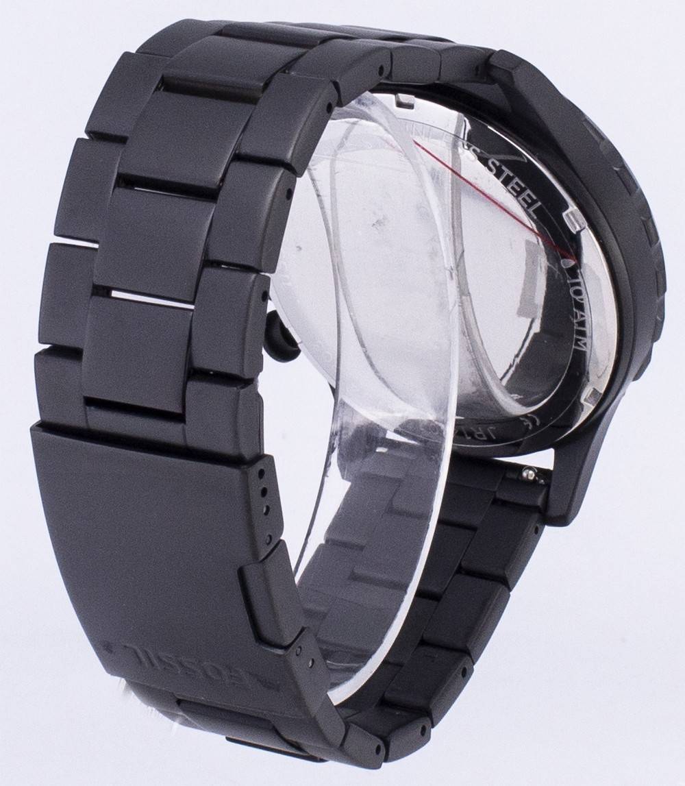 Fossil Nate Chronograph Black Dial Black Ion-plated JR1401 Men’s Watch