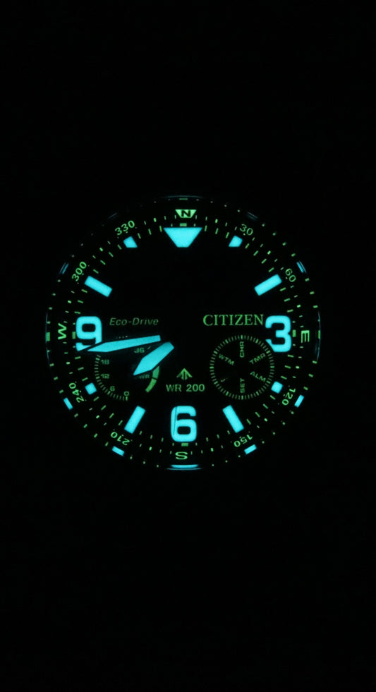 Citizen Promaster Land 35th Anniversary Chronograph Green Dial Eco-Drive JV1005-02W 200M Men's Watch